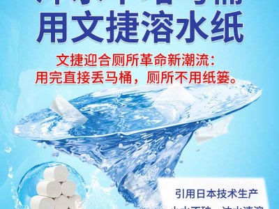 苏州文捷纸卫生纸卷筒纸溶水纸冲水纸厕纸无芯纸2提图2