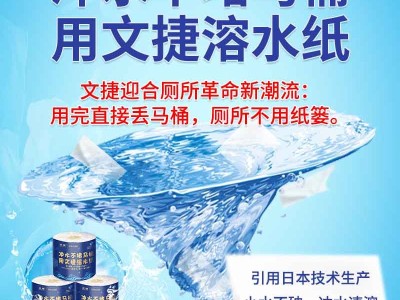 江苏文捷纸卫生纸厕纸卷筒纸溶水纸冲水纸有芯纸2提图2