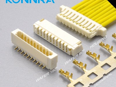 康瑞KR0803仿JST单排有耳线路板用线对板针座连接件胶壳图2