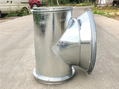 佛山排风管道专业白铁皮90度三通加工厂图2
