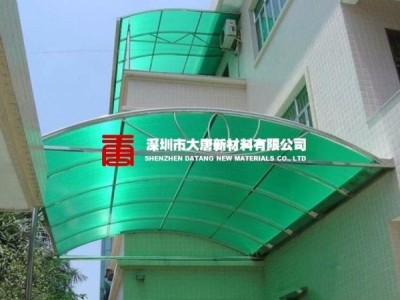 石碣镇6厘阳光板_透明湖蓝草绿茶色_大唐新材雨棚阳光板图4