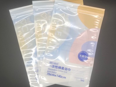 厂家订 制医用包装袋 一次性浴巾顶头袋 毛巾拉链灭菌袋图2